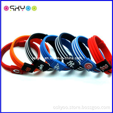 Customized Power Energy Balance Wristband for Baseball Club Bracelets